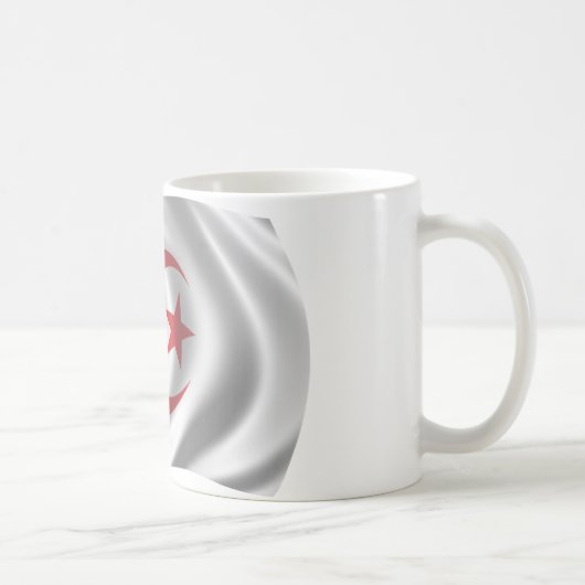 Gewellte Algerien-Flagge Kaffeetasse (Rechts)