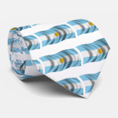 Gewellte Argentinien-Flagge Krawatte (Gerollt)