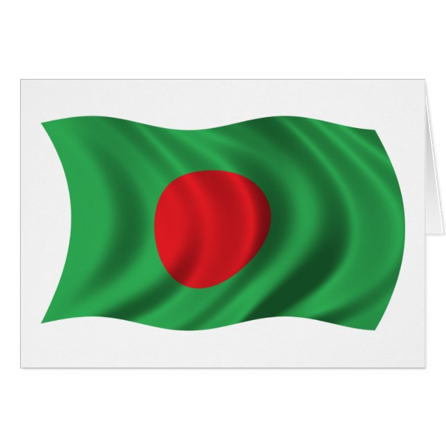 Gewellte Bangladesch-Flagge (Vorderseite (Horizontal))