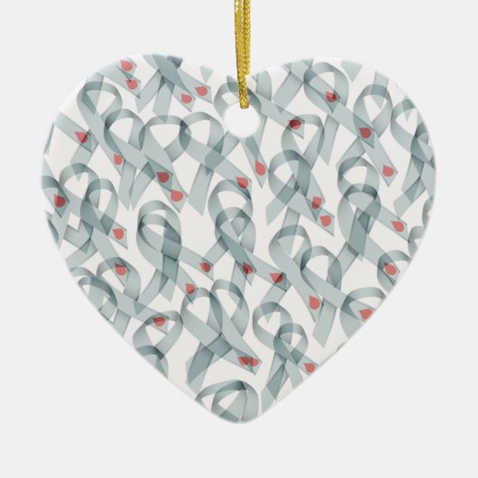 GEWELLTE DIABETES-BÄNDER KERAMIKORNAMENT (Vorne)