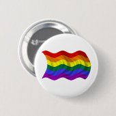 Gewellte Freiheits-Flagge Button (Vorne & Hinten)