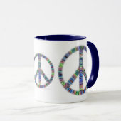 Gewellte Friedenstrio-Tasse Tasse (VorderseiteRechts)