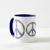Gewellte Friedenstrio-Tasse Tasse (Vorderseite Links)