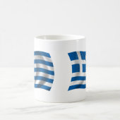 Gewellte Griechenland-Flagge Kaffeetasse (Mittel)