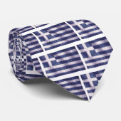 Gewellte Griechenland-Flagge Krawatte (Gerollt)