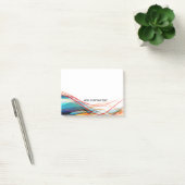 Gewellte Linien moderne Wissenschaft und Post-it Klebezettel (Büro)