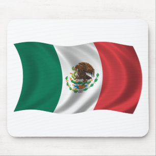 Gewellte Mexiko-Flagge Mousepad
