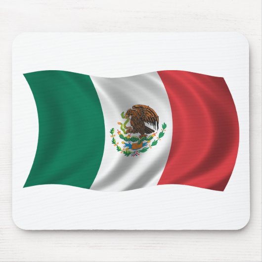 Gewellte Mexiko-Flagge Mousepad (Vorne)