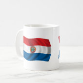Gewellte Paraguay-Flagge Kaffeetasse (Vorderseite Links)
