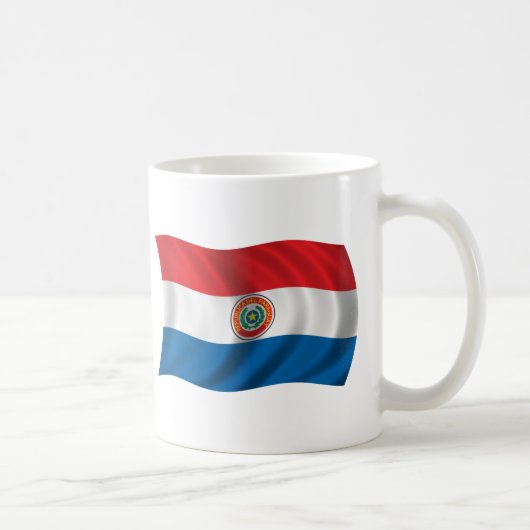 Gewellte Paraguay-Flagge Kaffeetasse (Rechts)
