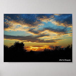 Gewellter Abendhimmel Poster