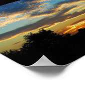 Gewellter Abendhimmel Poster (Ecke)