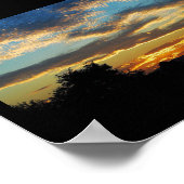 Gewellter Abendhimmel Poster (Ecke)