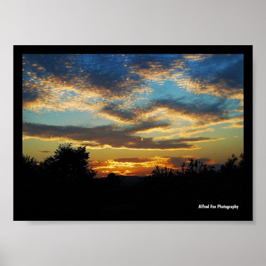 Gewellter Abendhimmel Poster (Vorne)