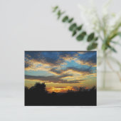 Gewellter Abendhimmel Postkarte (Stehend Vorderseite)