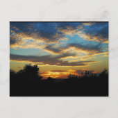 Gewellter Abendhimmel Postkarte (Vorderseite)