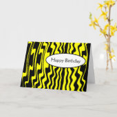 Gewellter Streifen - Schwarzes und Gelb Karte (Gelbe Blume)