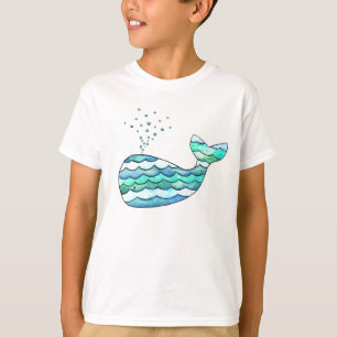 Gewellter Wal T-Shirt