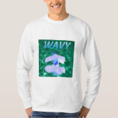 Gewelltes Vaporware Crew-Hals Sweatshirt T-Shirt (Vorderseite)
