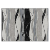 Gewelltes vertikale Streifen-Schwarz-Grau u. Weiß Schneidebrett (Vorderseite)
