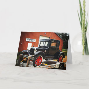 "GEWERBLICHE AUSSTELLUNGEN Model-T" Gute Besserung Karte