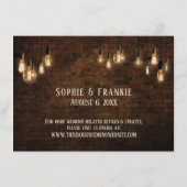 Gewerbliche Brick Edison Lights Unterkünfte Begleitkarte (Rückseite)