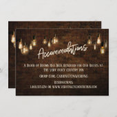 Gewerbliche Brick Edison Lights Unterkünfte Begleitkarte (Vorne/Hinten)