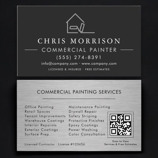 Gewerbliche Malerei QR-Code Professional Visitenkarte