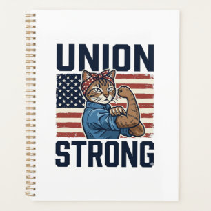 Gewerk­schafts­starker Katze Arbeiter Patriotisch  Planer