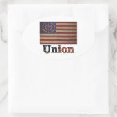 Gewerkschaft aus dem zivilen Krieg 🦅 Ehre des Vin Ovaler Aufkleber (Tasche)