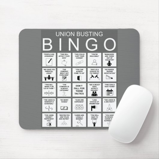 Gewerkschaft Busting Bingo Maus Pad Mousepad (Mit Mouse)
