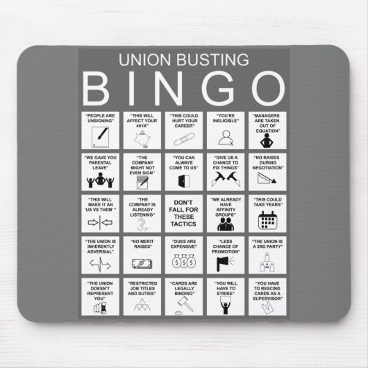 Gewerkschaft Busting Bingo Maus Pad Mousepad (Vorne)