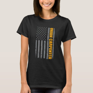 Gewerkschaft Carpenter American Flag Patriotic Lab T-Shirt
