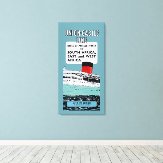 Gewerkschaft Castle Line Broschüre ~ L Leinwanddruck (Insitu (Holzboden))