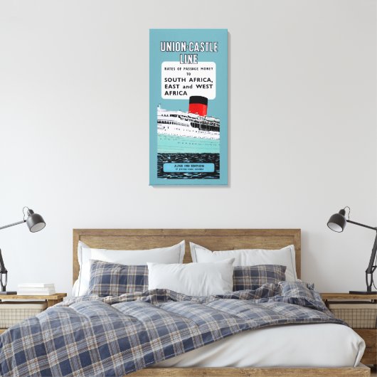 Gewerkschaft Castle Line Broschüre ~ L Leinwanddruck (Insitu (Schlafzimmer))
