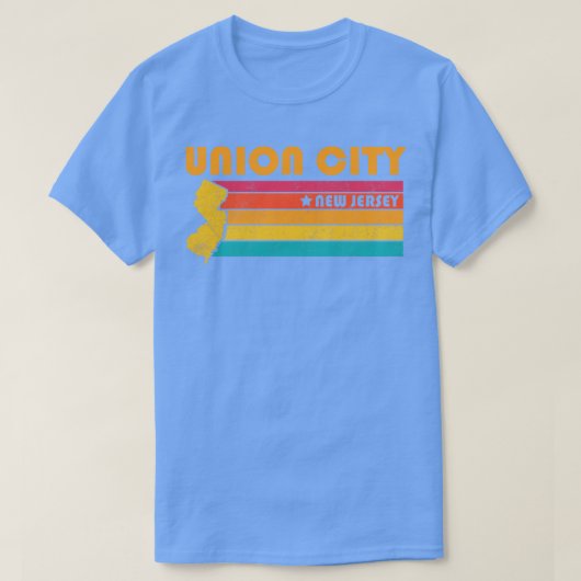 Gewerkschaft City New Jersey Vintag Beängstigendes T-Shirt (Design vorne)