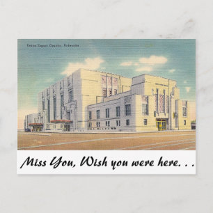 Gewerkschaft Depot, Omaha, Nebraska Postkarte