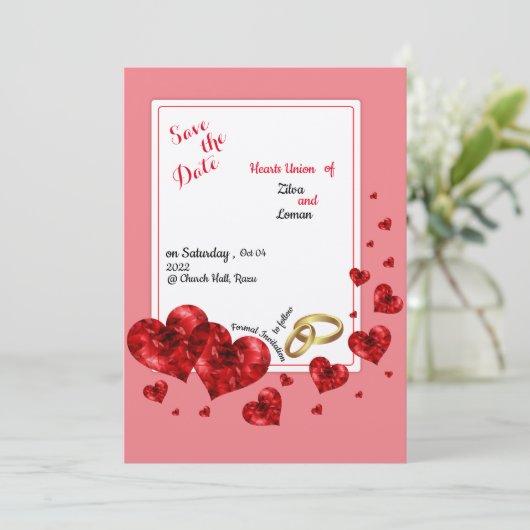 Gewerkschaft der Papierkarte, der Save the Date au (Stehend Vorderseite)