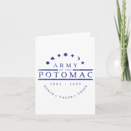 Gewerkschaft der Potomac-Armee des zivilen Krieges Karte (Vorderseite)