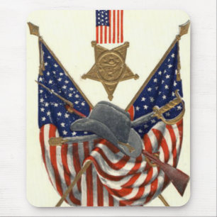 GEWERKSCHAFT der US-Fahne Ziviler Kriegsmedaillen- Mousepad
