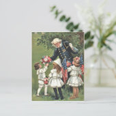 GEWERKSCHAFT der US-Flagge Veteran Bouquet Blume Postkarte (Stehend Vorderseite)