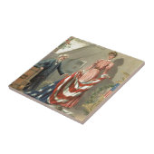 GEWERKSCHAFT der US-Flagge Ziviler Krieg Fliese (Seite)