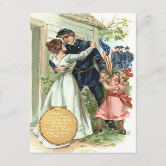 GEWERKSCHAFT der US-Flagge Ziviler Kriegssoldat Zu Postkarte (Vorderseite)
