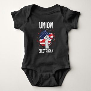 Gewerkschaft Electrical US Remüde American Husban Baby Strampler