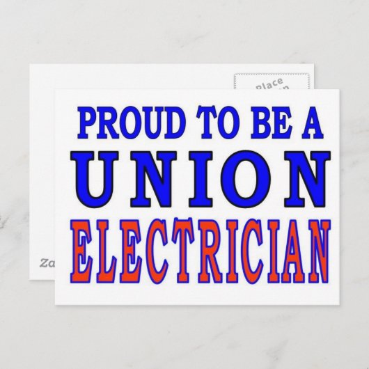 GEWERKSCHAFT ELEKTRIZISCH POSTKARTE (Vorne/Hinten)