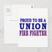 GEWERKSCHAFT FEUERKÄMPFE POSTKARTE (Vorne/Hinten)
