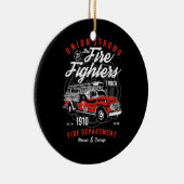 Gewerkschaft Feuerwehrkämpfer, Feuerwehrmann, Feue Keramik Ornament (Rechts)