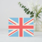 Gewerkschaft-Flag/Jack-Design-Creme, Light Blue & Postkarte (Stehend Vorderseite)