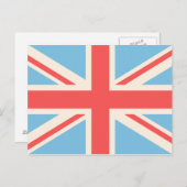 Gewerkschaft-Flag/Jack-Design-Creme, Light Blue & Postkarte (Vorne/Hinten)
