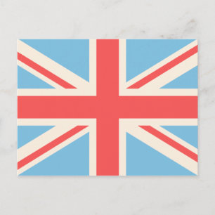 Gewerkschaft-Flag/Jack-Design Creme, Light Blue &  Postkarte